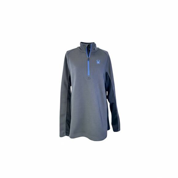 Spyder Men's XL Gray/Black 1/2 Zip Pullover Sweater - Picture 1 of 8